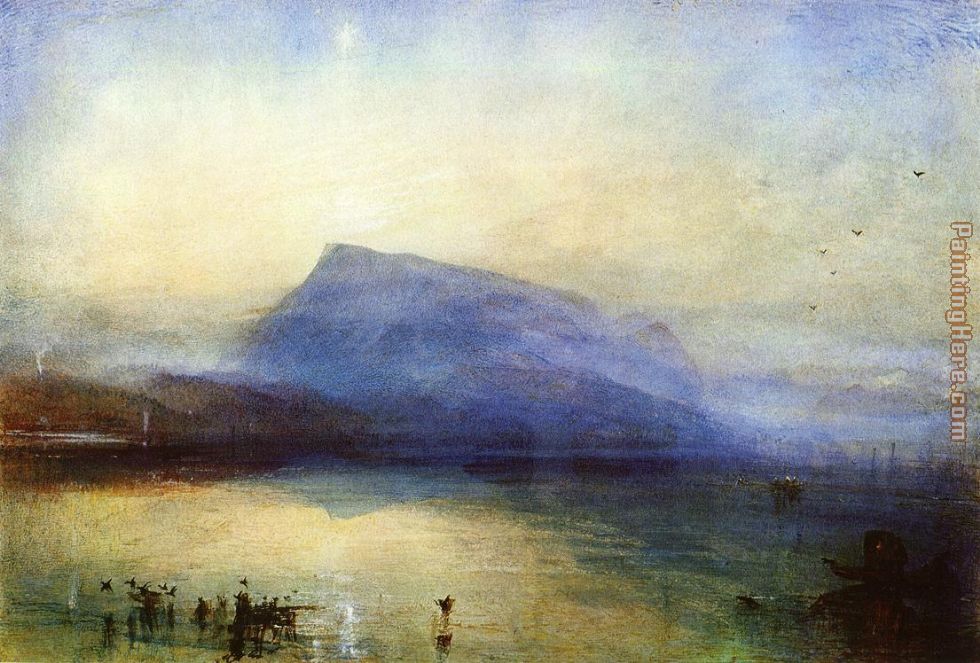 The Blue Rigi Lake of Lucerne Sunrise painting - Joseph Mallord William Turner The Blue Rigi Lake of Lucerne Sunrise art painting